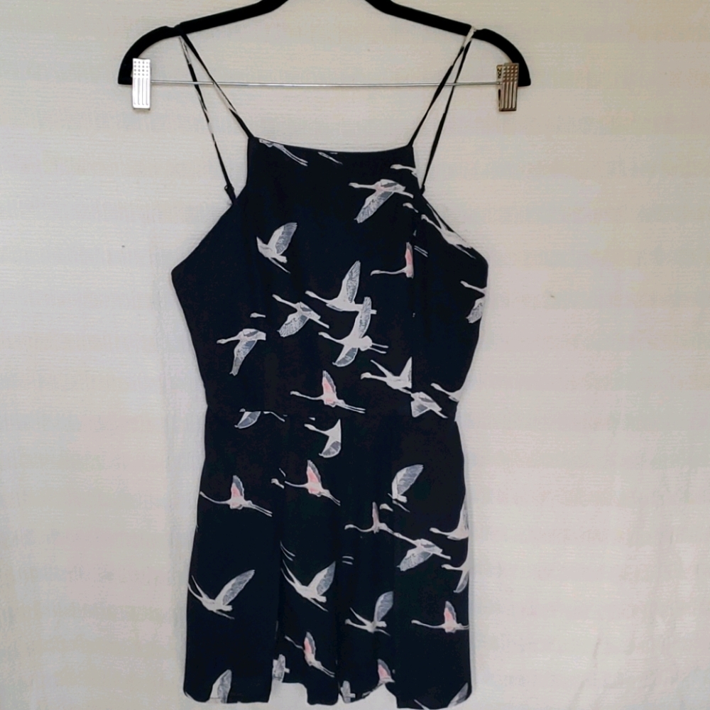 Crane Print Romper